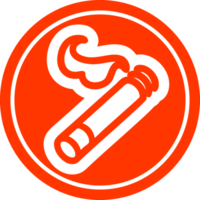 allumé cigarette circulaire icône symbole png