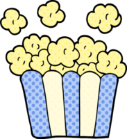 tecknad doodle popcorn png