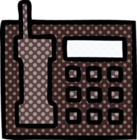 comic book style cartoon of a office telephone png