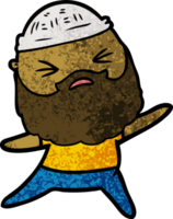 cartoon man with beard png