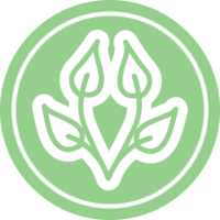 naturlig blad cirkulär ikon symbol png