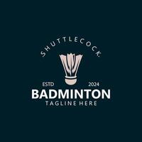 Badminton Shuttlecock logo icon design for Sport Badminton Championship club competition vector