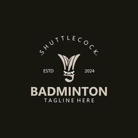 bádminton volante logo icono diseño para deporte bádminton campeonato club competencia vector