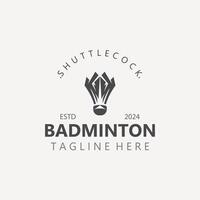 Badminton Shuttlecock logo icon design for Sport Badminton Championship club competition vector