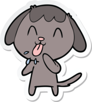 autocollant d'un chien de dessin animé mignon png