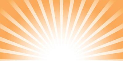 Yellow Bright Sun burst background from bottom vector