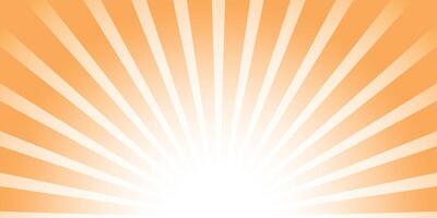 Yellow Bright Sun burst background from bottom vector