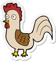 sticker of a cartoon rooster png