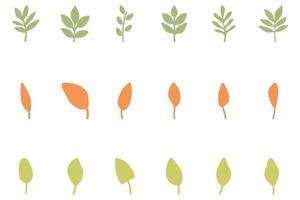 Leaf set icon. Nature vector