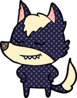 friendly cartoon wolf png