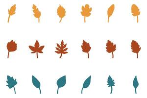 Leaf set icon. Nature vector