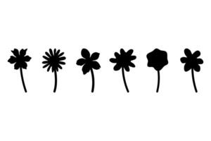 Flower icon set. Botanical vector