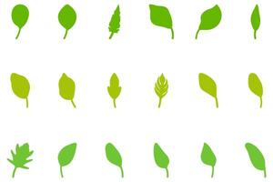 Leaf set icon. Nature vector