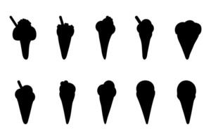 Ice cream cone set vector