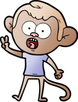 cartoon shocked monkey png