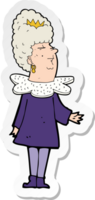 sticker of a cartoon queen png