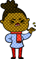 cartoon angry woman png