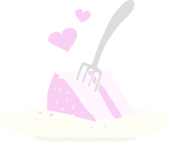 flat color illustration of lovely cake png