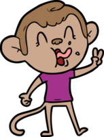 crazy cartoon monkey png