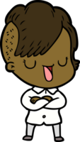 cute cartoon girl with hipster haircut png