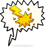 hand drawn speech bubble cartoon lighting strike symbol png