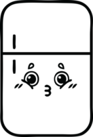 line drawing cartoon of a fridge  zer png