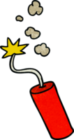 hand drawn textured cartoon doodle of a lit dynamite stick png