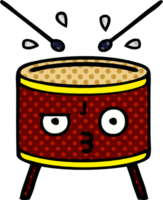 comic book style cartoon of a drum png