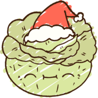 Christmas Cabbage Chalk Drawing png