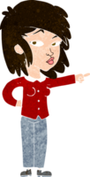 cartoon woman pointing png