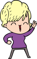 cartoon laughing woman png