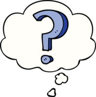 cartoon question mark with thought bubble png