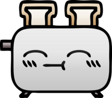 gradient shaded cartoon of a of a toaster png