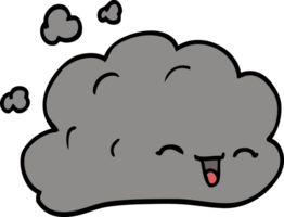 cartoon doodle grey smoke png