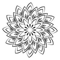 Hand drawn floral drawing illustration. Floral Line art for print or use as tattoo, card, poster, flyer or T Shirt vector