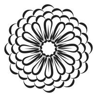 Hand drawn floral drawing illustration. Floral Line art for print or use as tattoo, card, poster, flyer or T Shirt vector