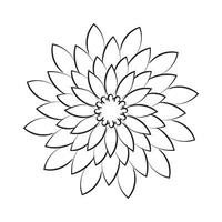 mano dibujado floral dibujo ilustración. floral línea Arte para impresión o utilizar como tatuaje, tarjeta, póster, volantes o t camisa vector