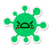 angry virus sticker png