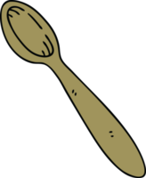 hand drawn quirky cartoon wooden spoon png