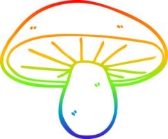 arco Iris gradiente linha desenhando do uma desenho animado cogumelo png