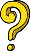 comic book style cartoon question mark png