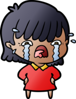 cartoon girl crying png