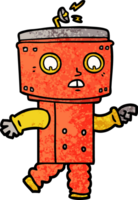 robot de dessin animé pointant png