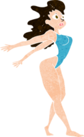 cartoon sexy woman in swimsuit png