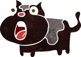 chat choqué de dessin animé png