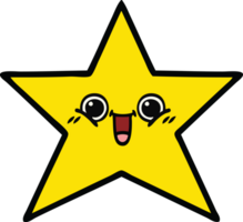 cute cartoon of a gold star png