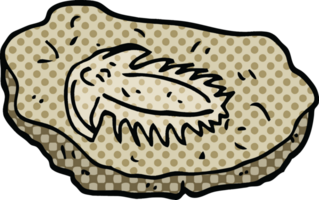 comic book style cartoon ancient fossil png