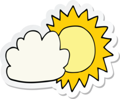 sticker of a cartoon weather png