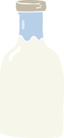 flat color illustration of milk bottle png