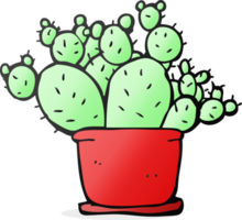 Hand gezeichnet Karikatur Kaktus png